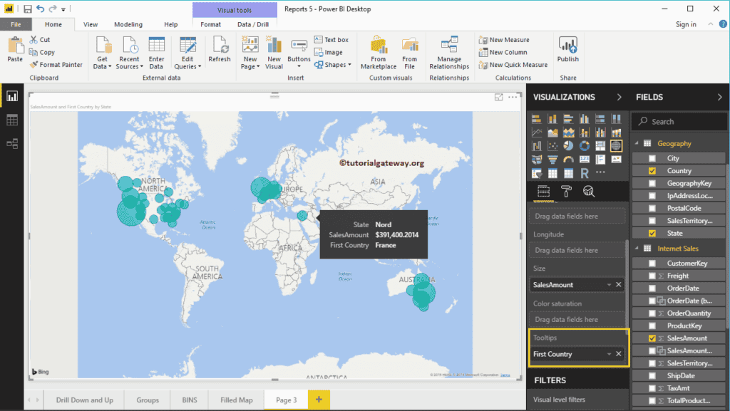 Create a Map in Power BI