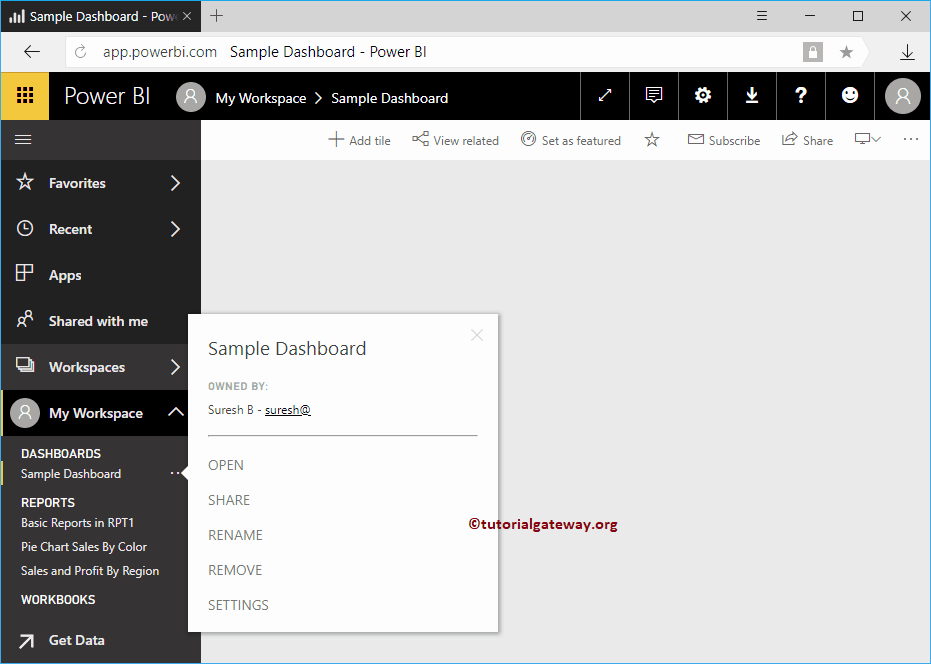 Create a Power BI Dashboard