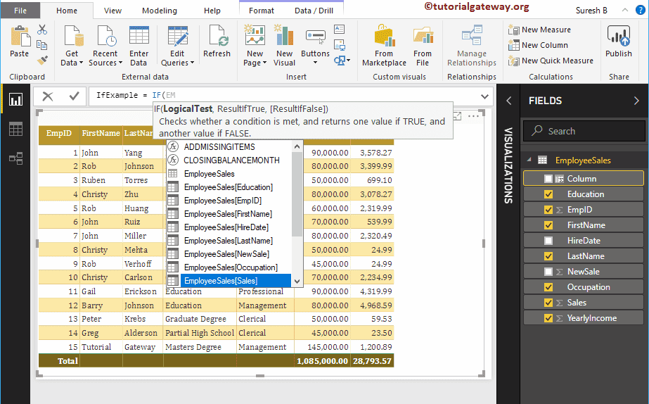Power BI DAX Logical Functions