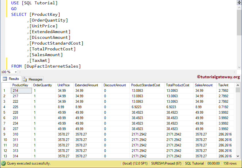 Delete Duplicate Rows in SQL Server