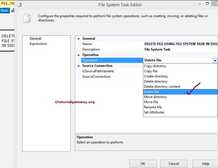 Delete File Using File System Task in SSIS