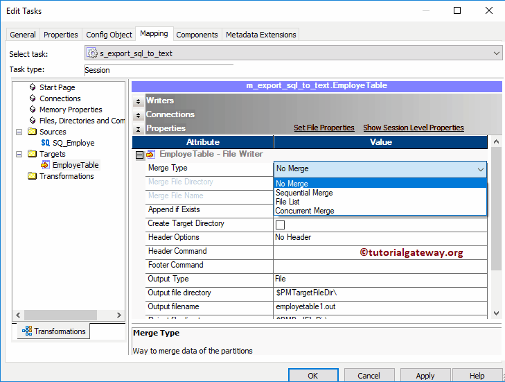 Export Data from SQL Server to Flat File in Informatica