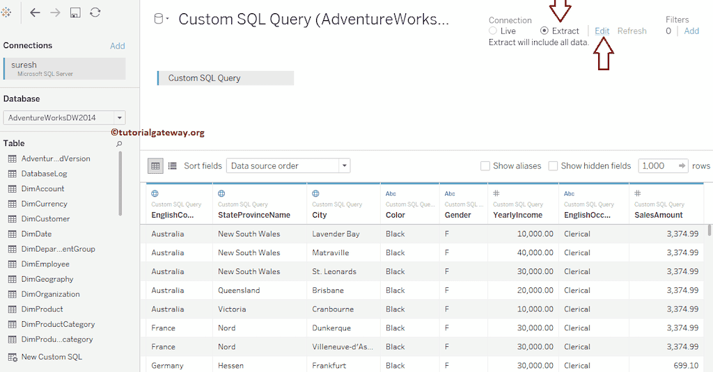 Extract Filters in Tableau