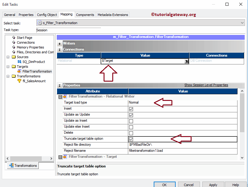 Filter Transformation in Informatica