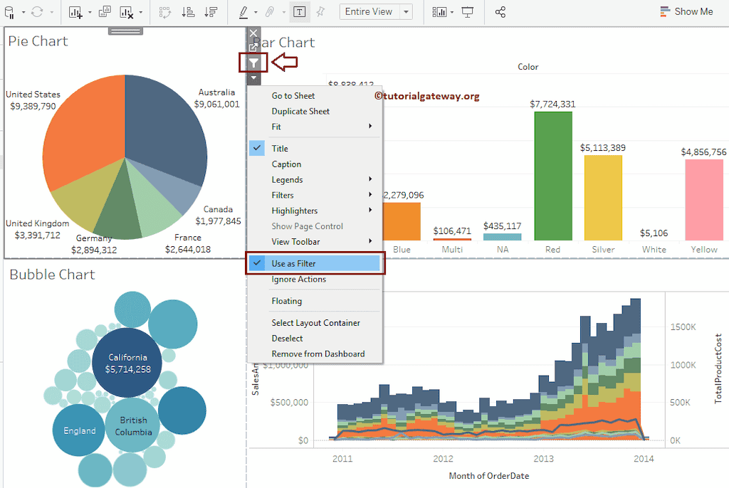 Tableau Dashboard Filters