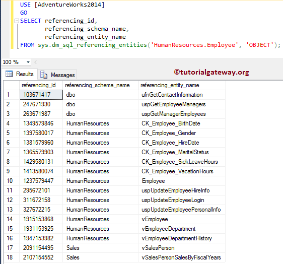 Find the Dependencies of a Table in SQL Server