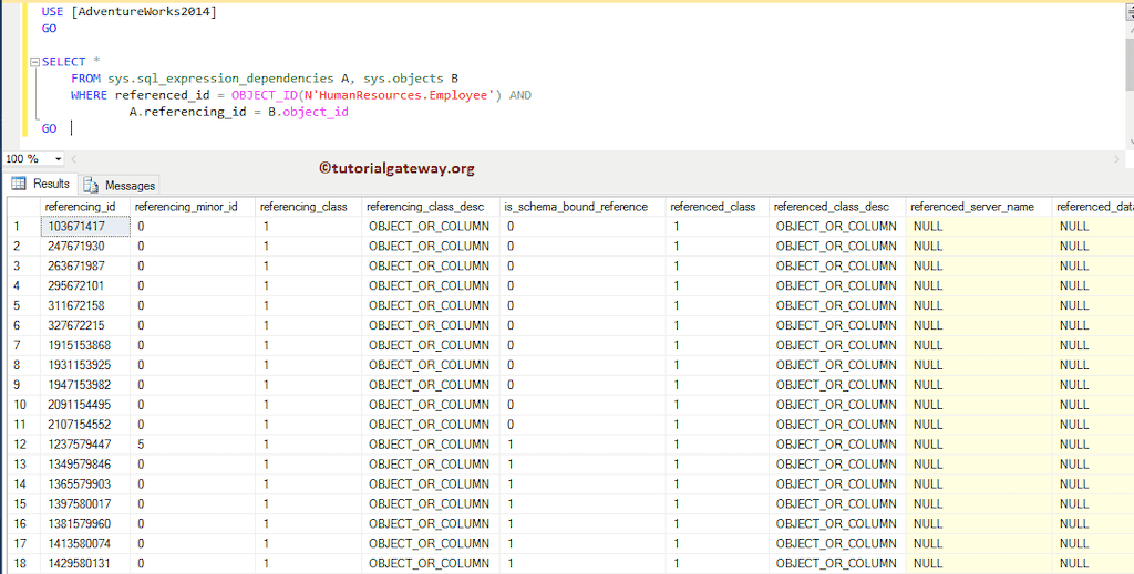 Find the Dependencies of a Table in SQL Server LaptrinhX