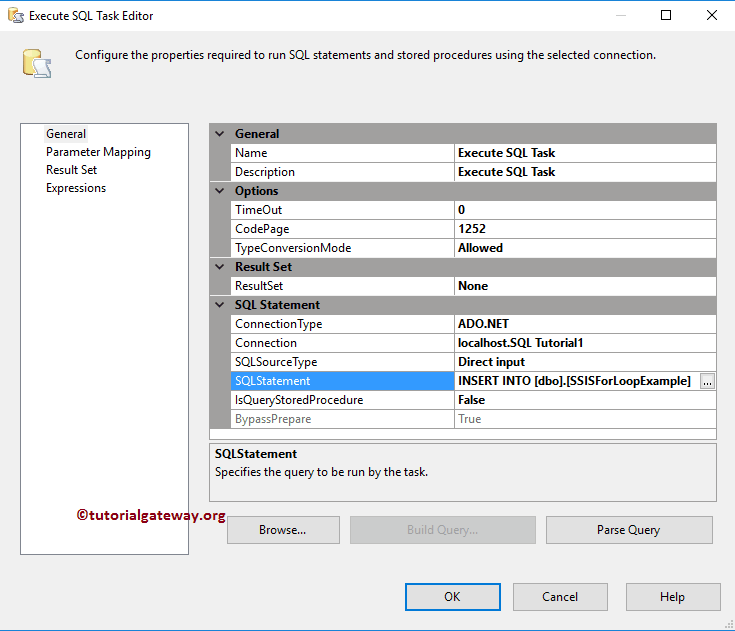 For Loop Container in SSIS