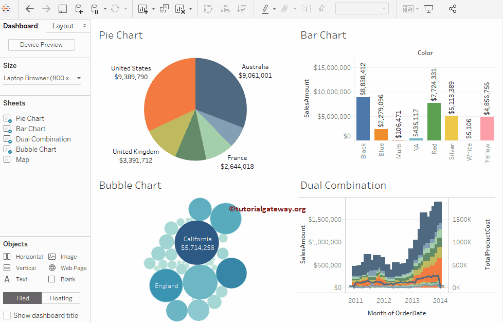 Tableau Layout
