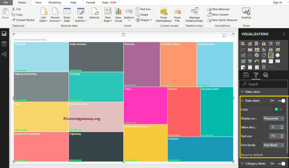 Tree Map Power Bi Format Tree Map in Power BI