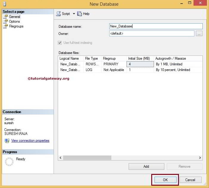 Create Database in SQL Server