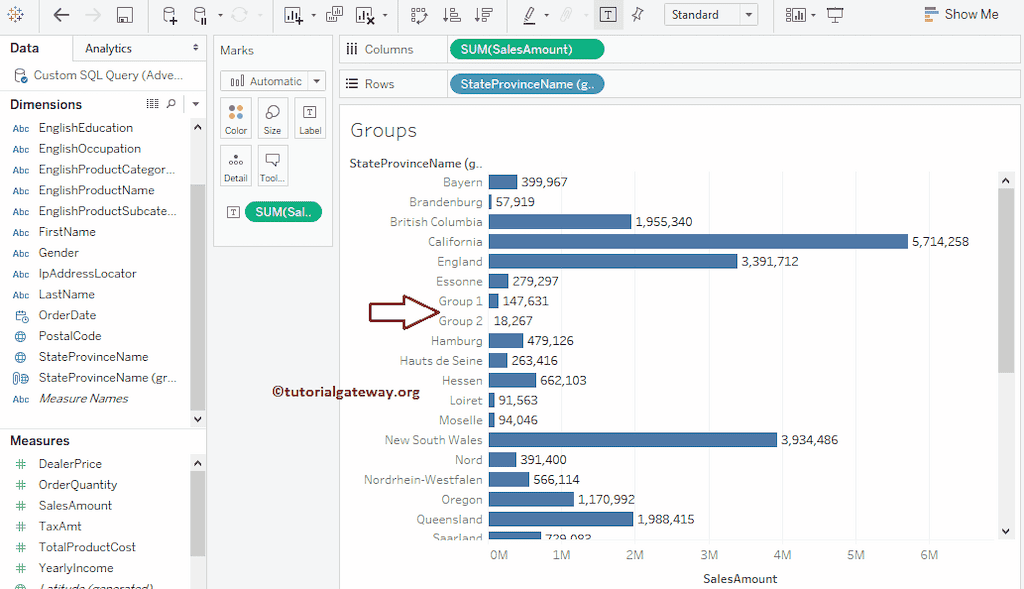 Tableau Grouping or Group By