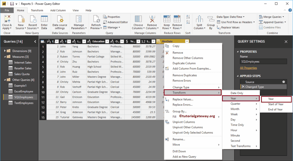Date Table Power Bi 2020