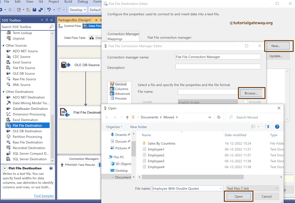 SSIS Export SQL Data to Flat File with Text Qualifier