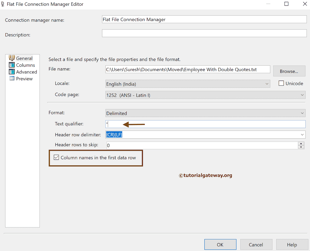 SSIS Export SQL Data to Flat File with Text Qualifier