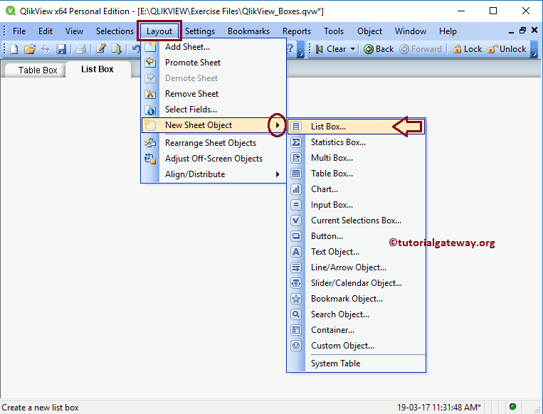List Box in QlikView