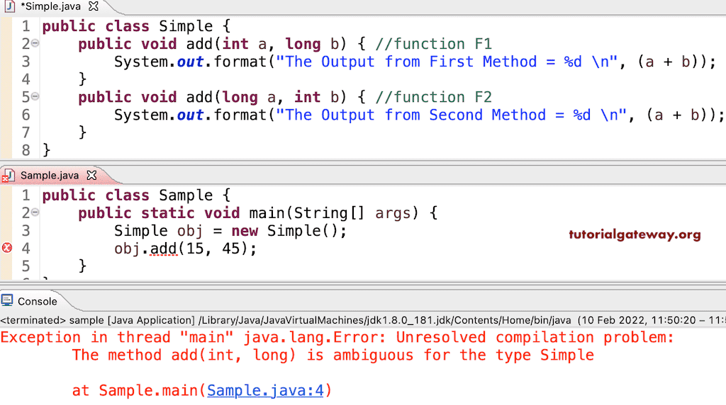 Method Overloading in Java