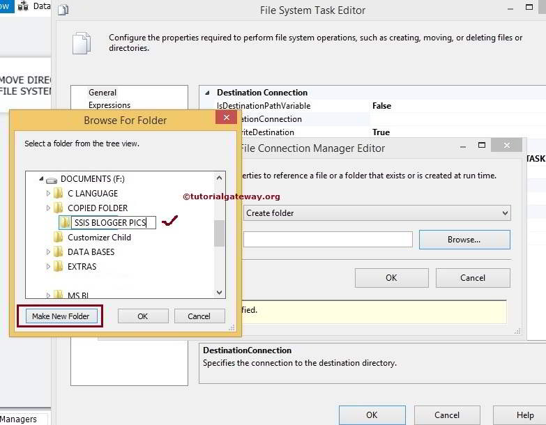 Create Directory Ssis File System Task at Lovie Bailey blog