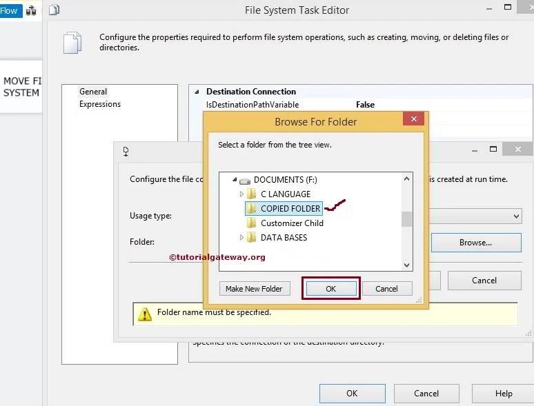Move File Using File System Task in SSIS