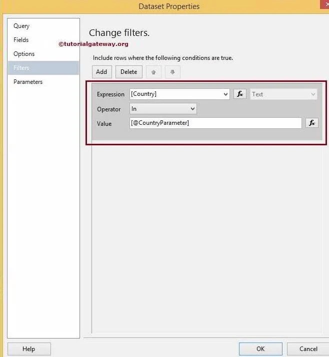 SSRS Multi Value Parameter