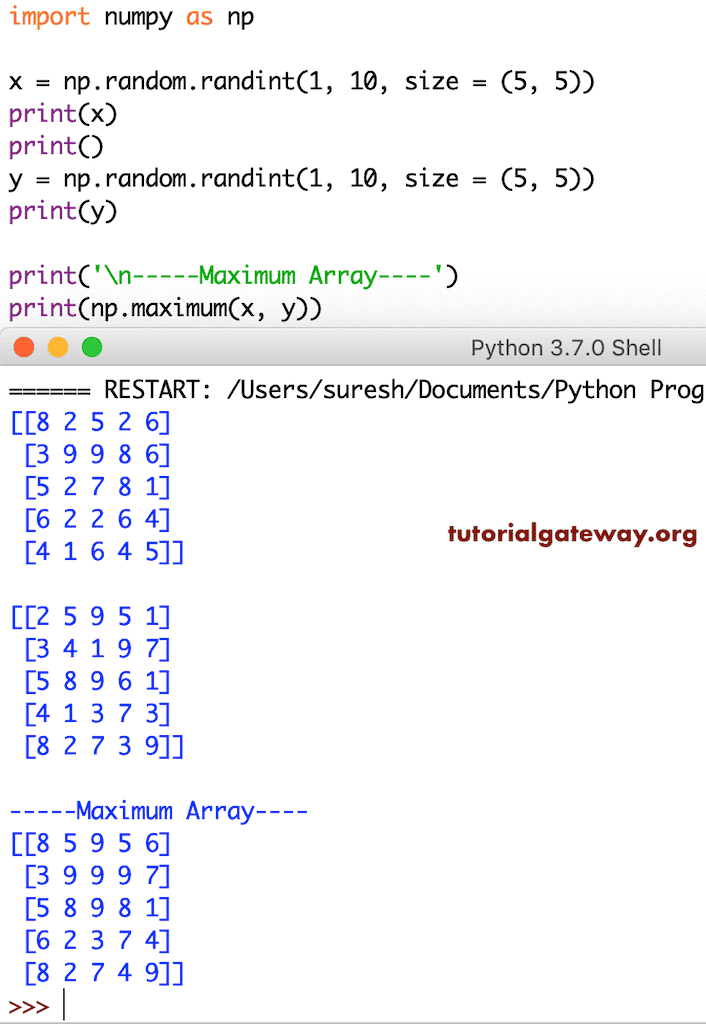Python numpy Aggregate Functions
