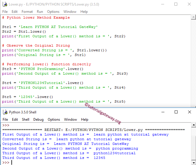 Python lower Function
