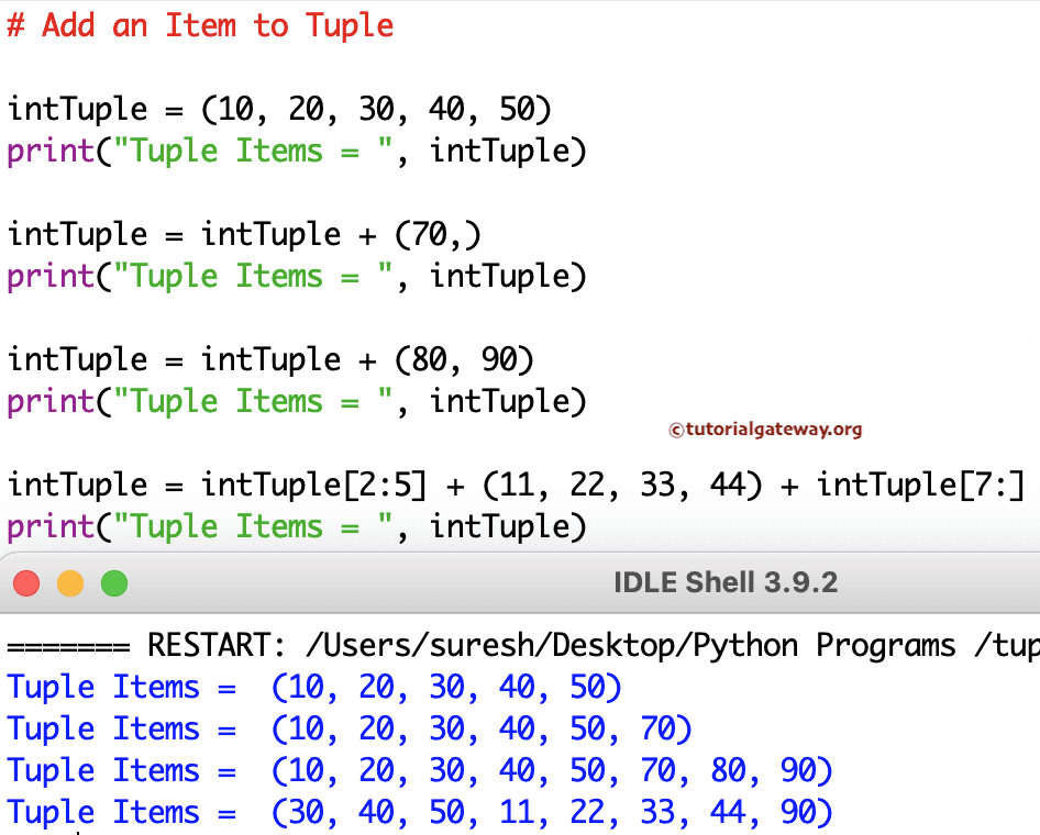 Python Program to add an Item to tuple