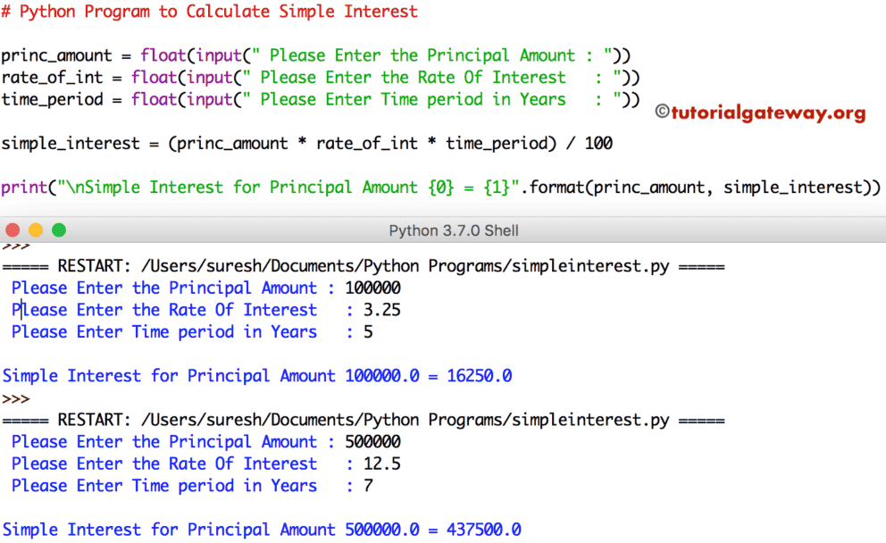 How To Write A C Program To Calculate The Simple Interest And Compound