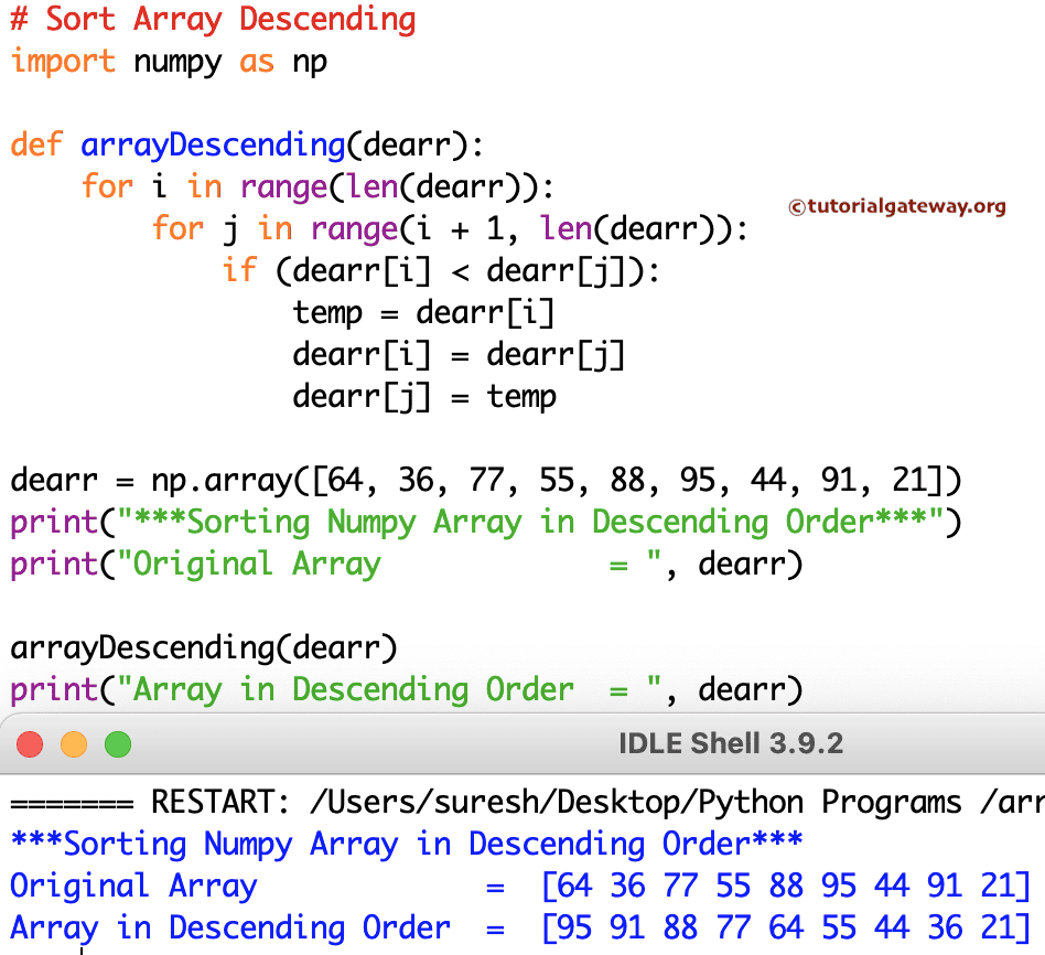 How To Sort Numbers In Python