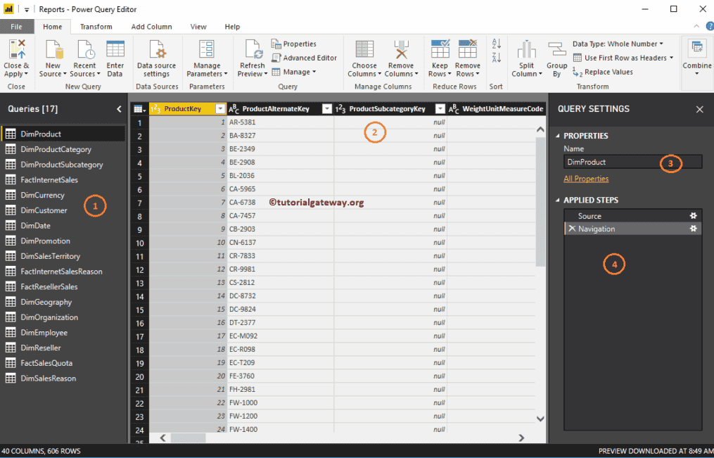Remove Columns from Tables in Power BI