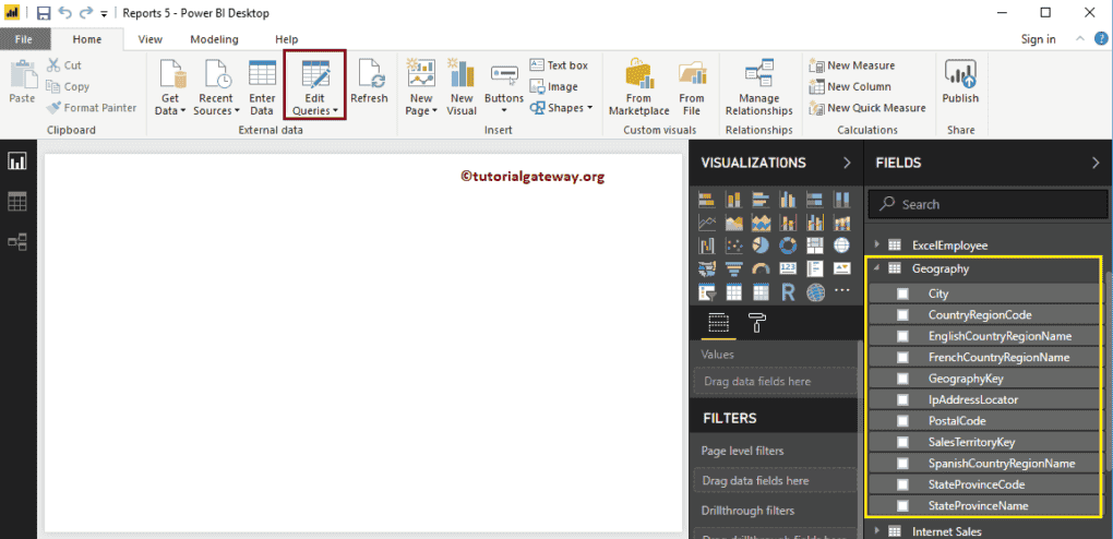 Remove or Reorder Columns in Power BI