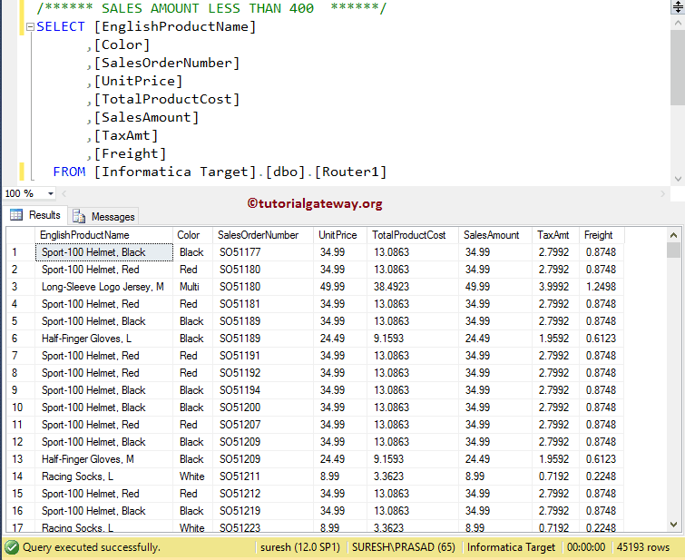 Union Transformation in Informatica