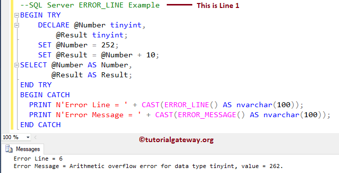 SQL ERROR LINE