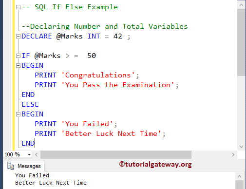 SQL IF ELSE Statement How to Use SQL Server IF Statement