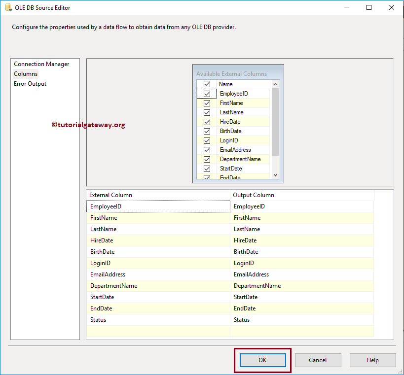 SSIS Slowly Changing Dimension Type 1