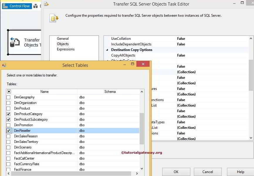 Transfer SQL Server Table Structures in SSIS