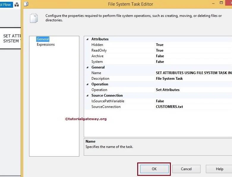Setting Attributes Using File System Task in SSIS LaptrinhX
