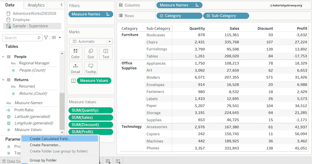 Tableau AND Function