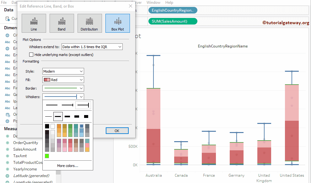 Tableau Box Plot