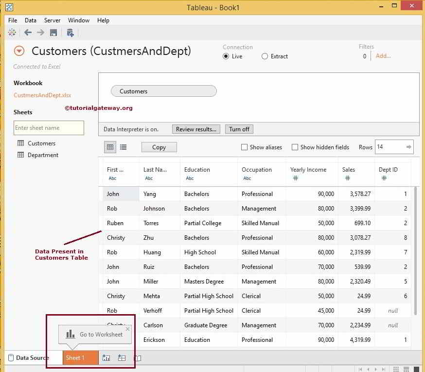 Connecting to Excel Files in Tableau