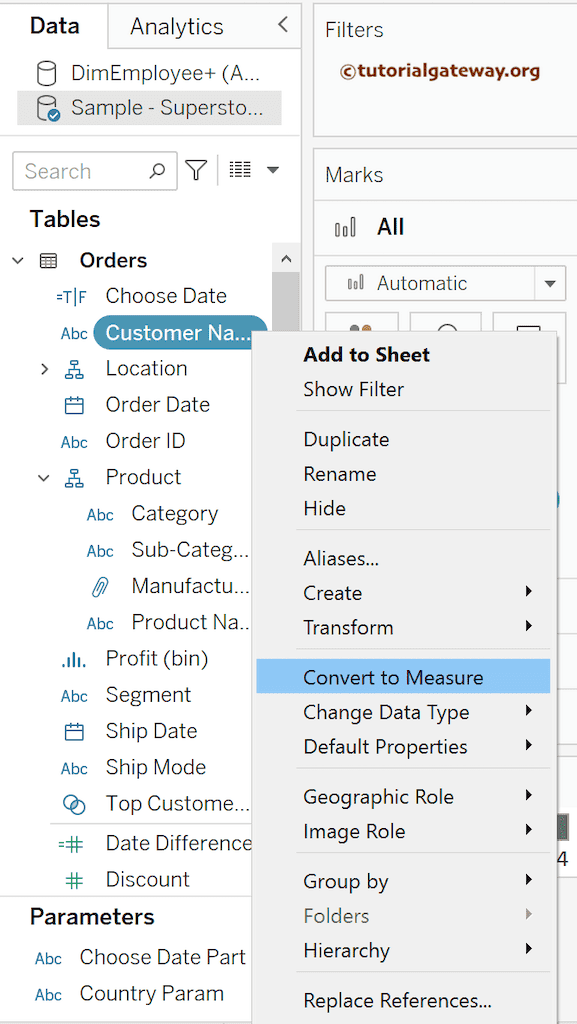 Tableau Data Aggregation