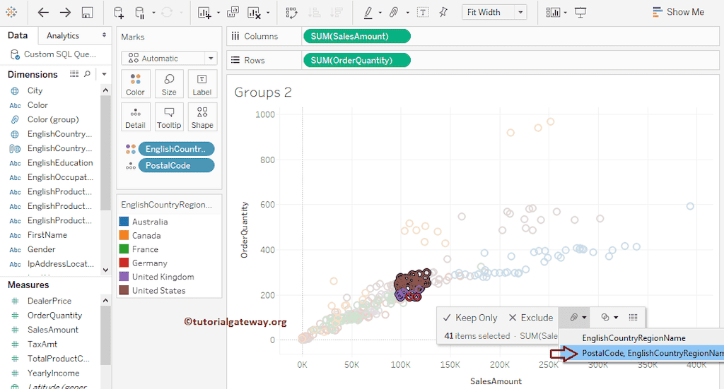 Tableau Grouping or Group By