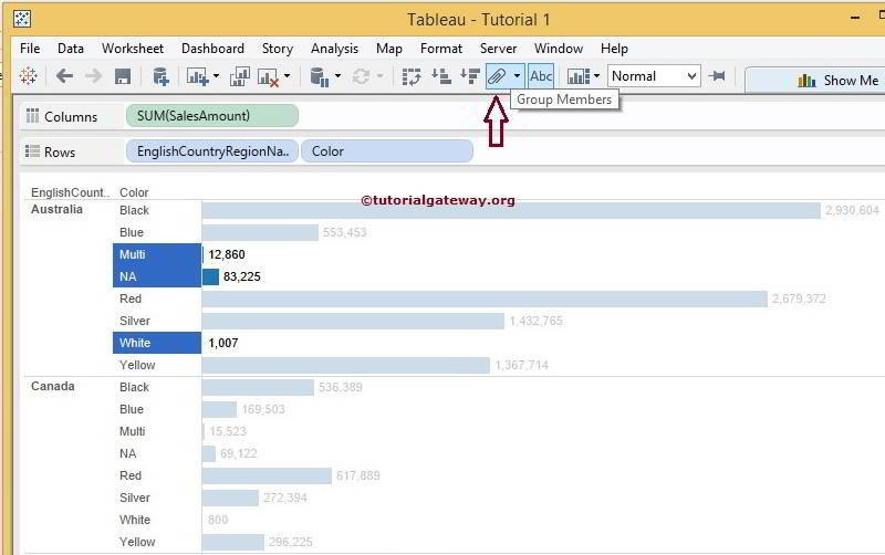 Tableau Grouping or Group By