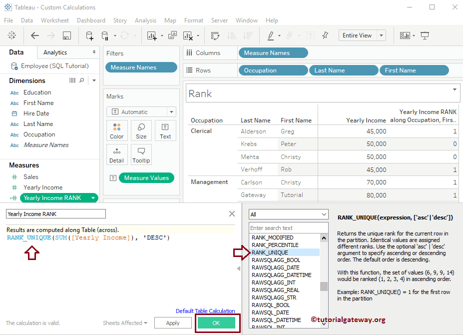 Tableau Rank Calculation Advanced