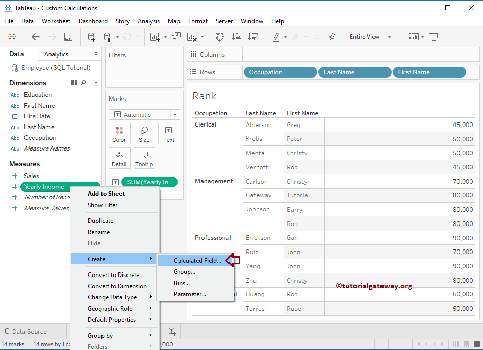 Tableau Rank Calculation Advanced