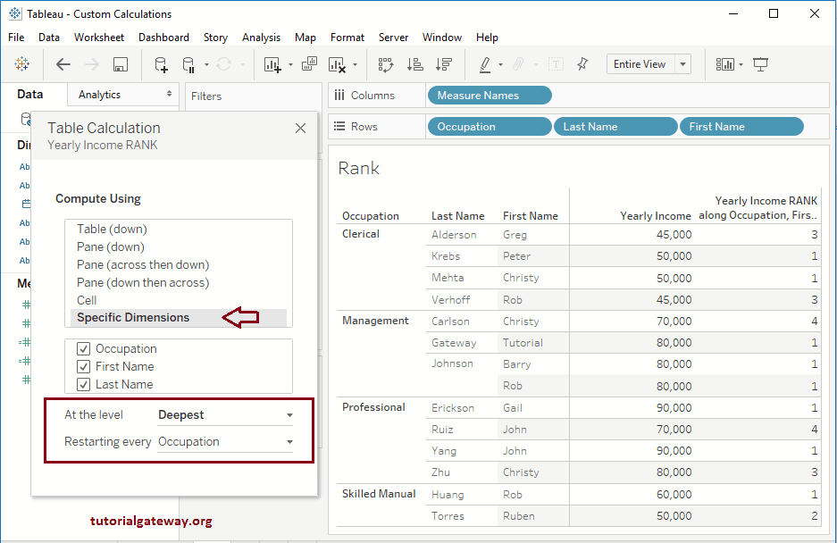 Tableau Rank Calculation Advanced