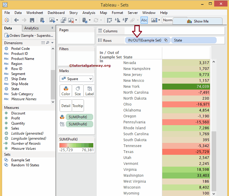 How to Create Tableau Set