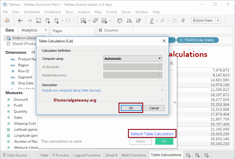 How To Add Table Calculation Tableau at Crystal Watts blog