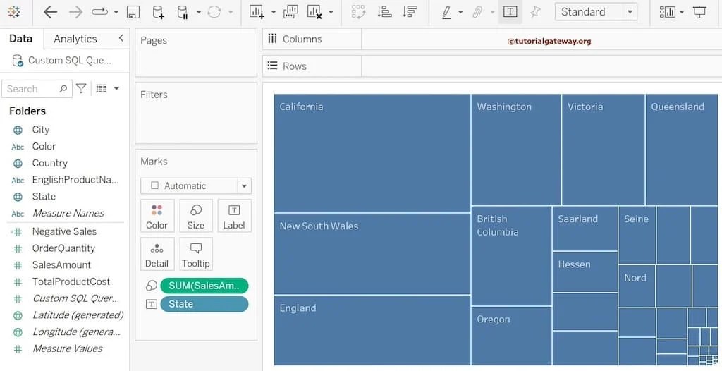 Tableau Bubble Chart