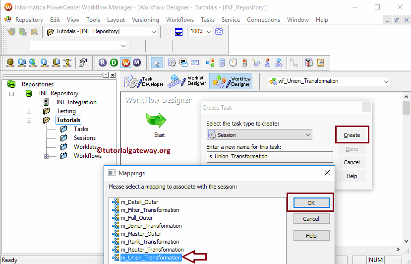 Union Transformation in Informatica